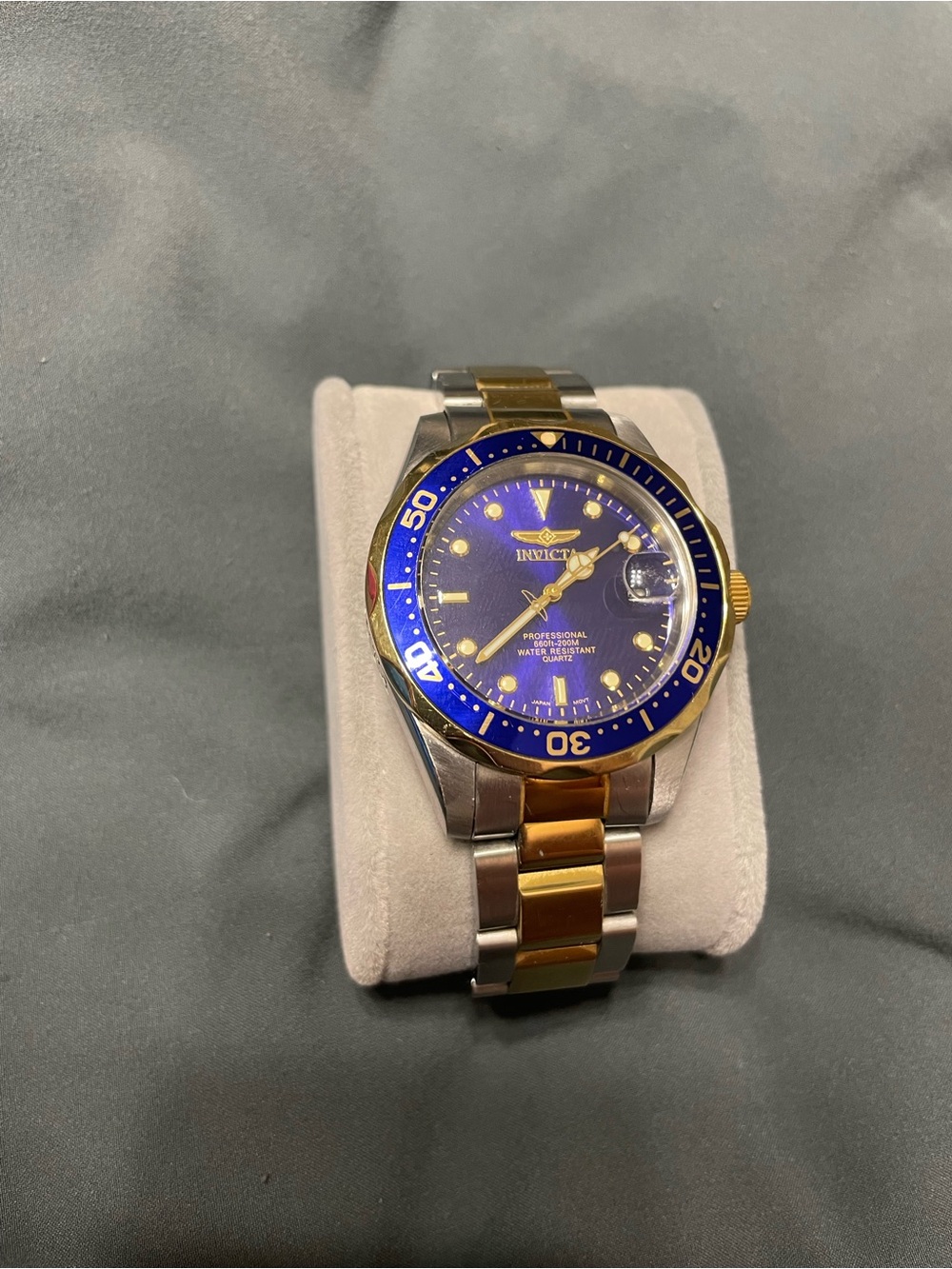 Invicta Blue and Gold Two-Tone Diver Watch